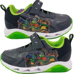 TMNT Teenage‎ Mutant Ninja Turtles Boys Sneakers Toddlers Size 10 Light-up Shoes
